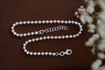 Load image into Gallery viewer, Ball Diamond Cut Bead Anklet sterling silver 925