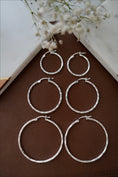 Load image into Gallery viewer, 925 silver hoop earrings
