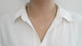 Load image into Gallery viewer, Silver Paperclip Necklace with Circle Pendant