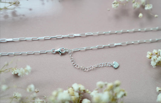 adjustable chain paperclip necklace