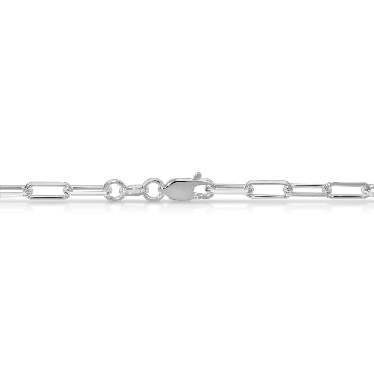 3.5mm Diamond Cut Paperclip Chain