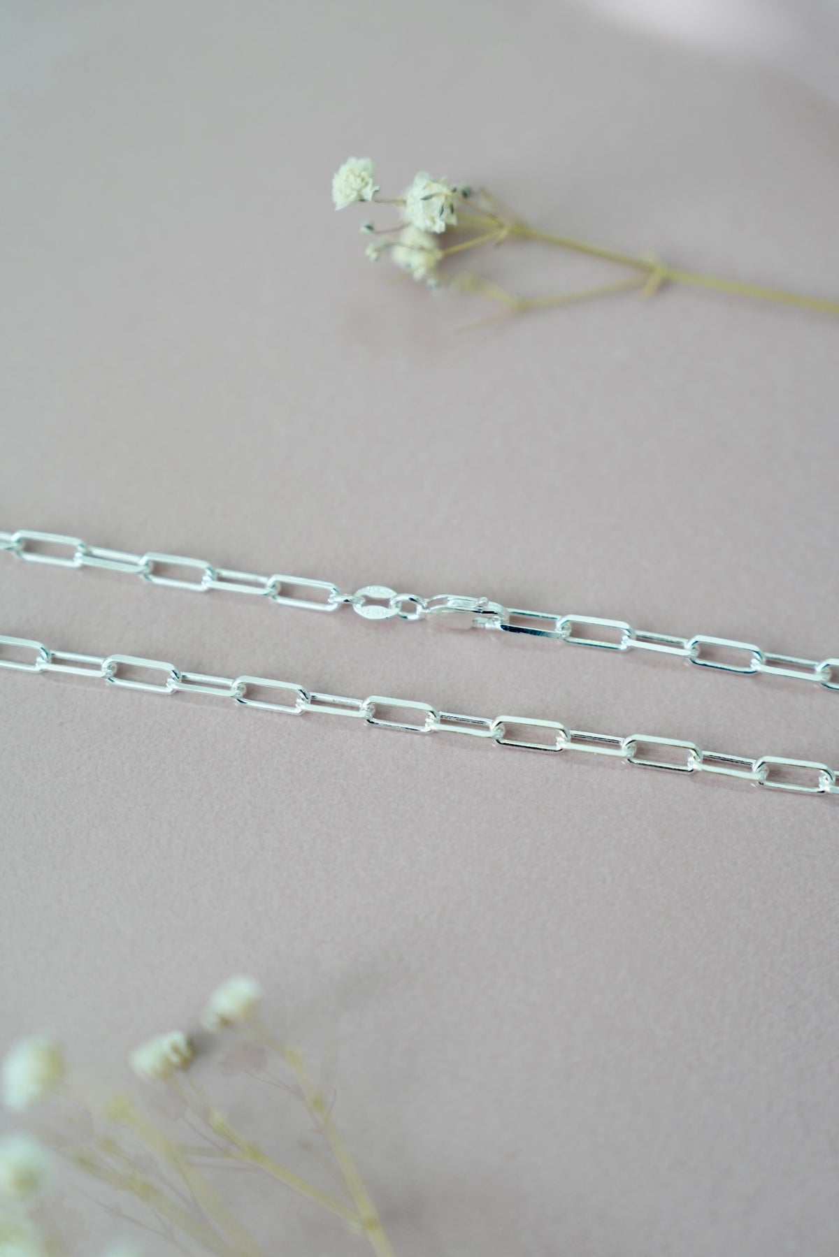 3.5mm Diamond Cut Paperclip Chain