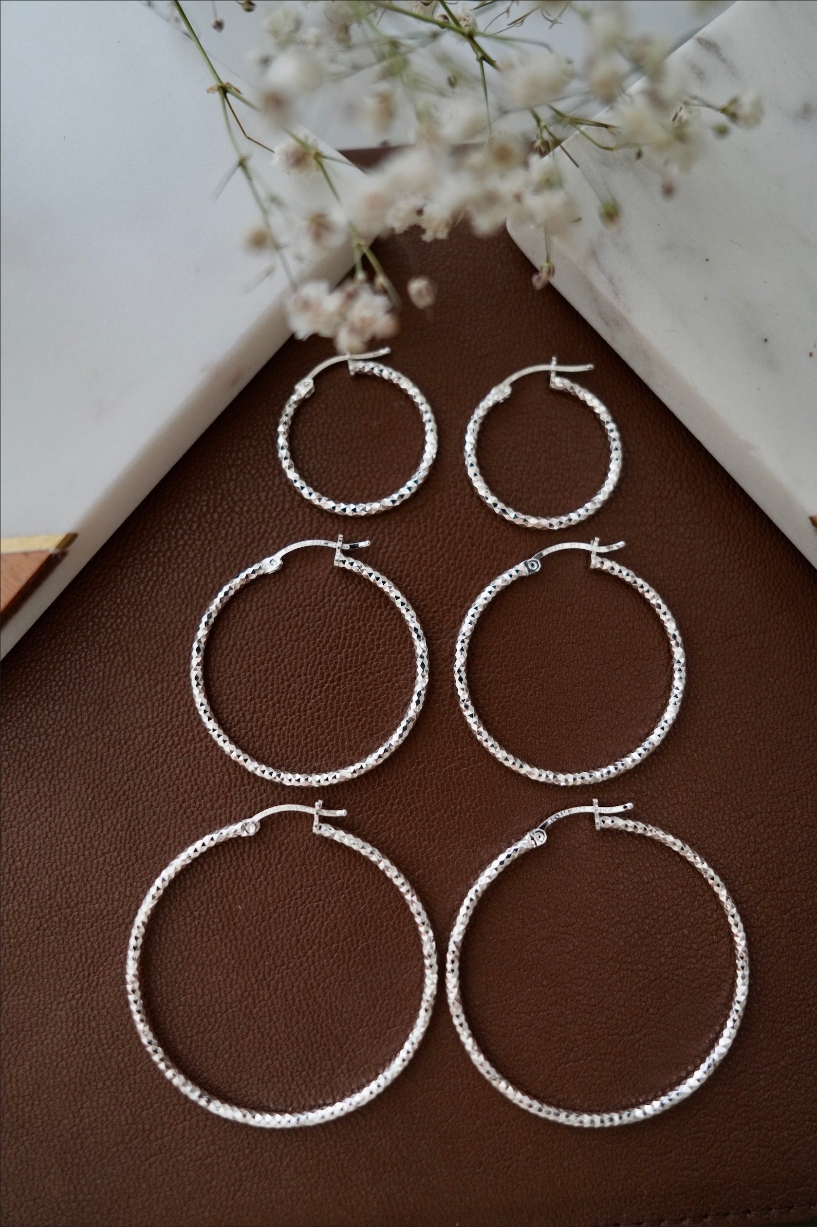 925 silver hoop earrings 