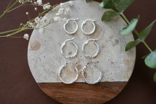 Silver Women Hoop Earrings