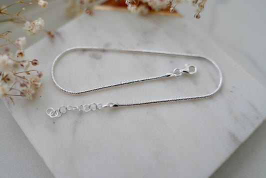 Silver Snake Anklet Jewelry